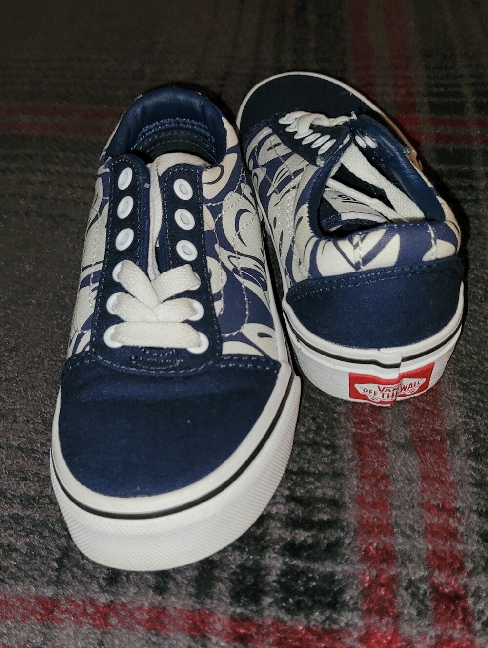 Vans Kids Navy Blue Smiley Face Sneakers